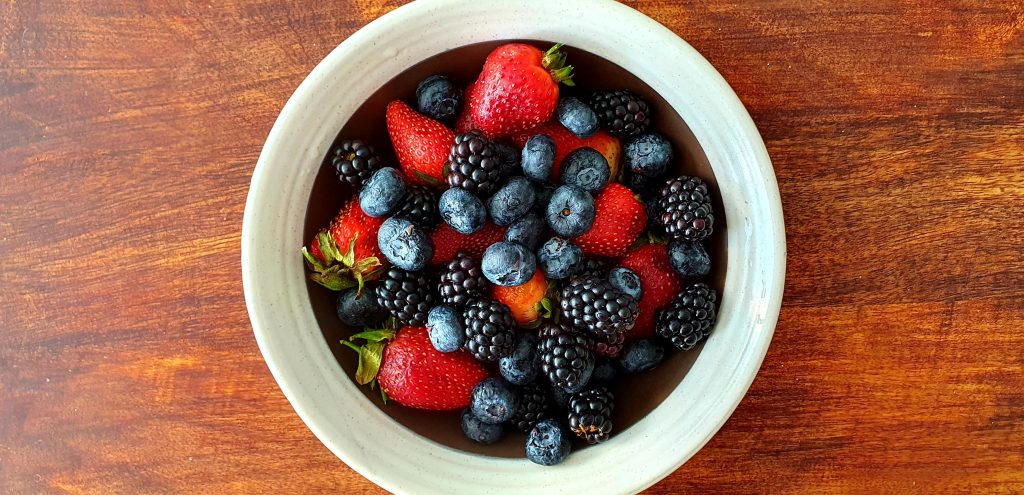 a bowl of berries