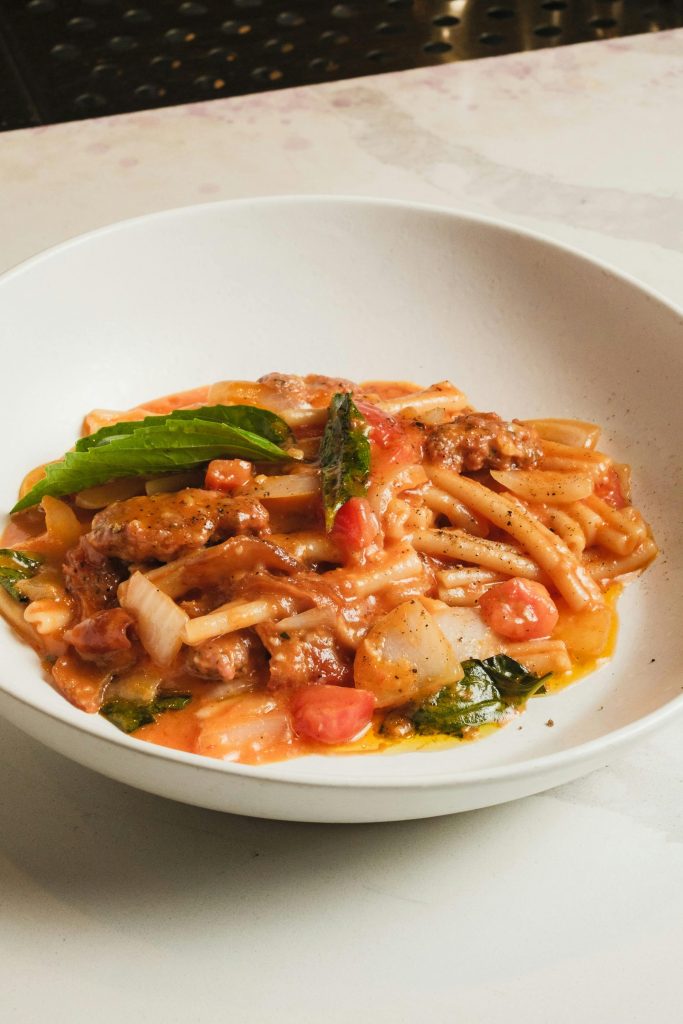 minced meat and pasta