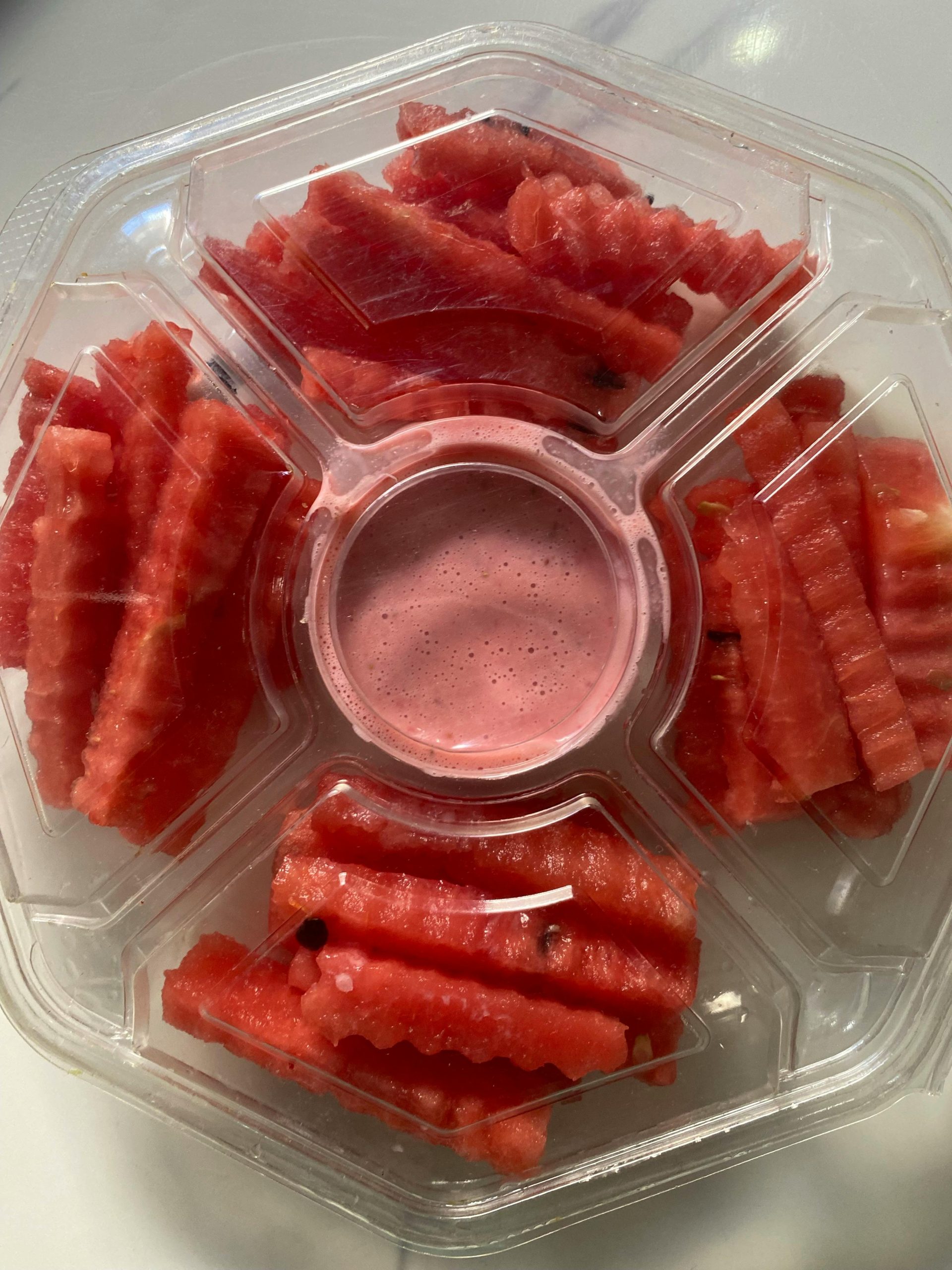 watermelon sticks in a container