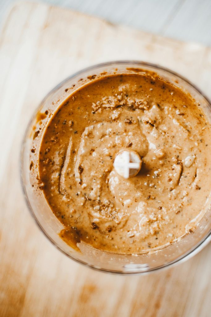 peanut butter in a blender