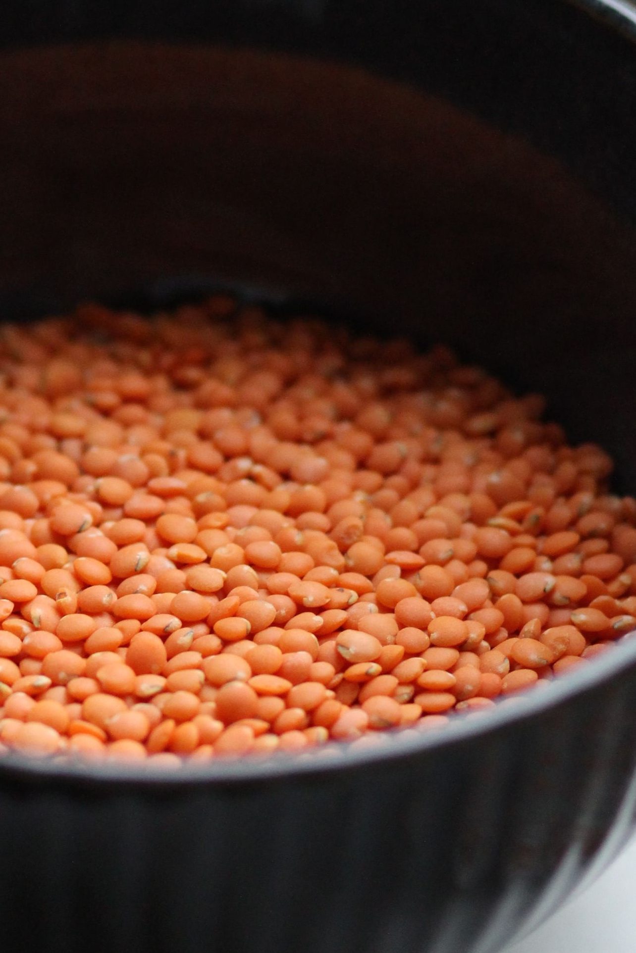 red lentils in a bowl