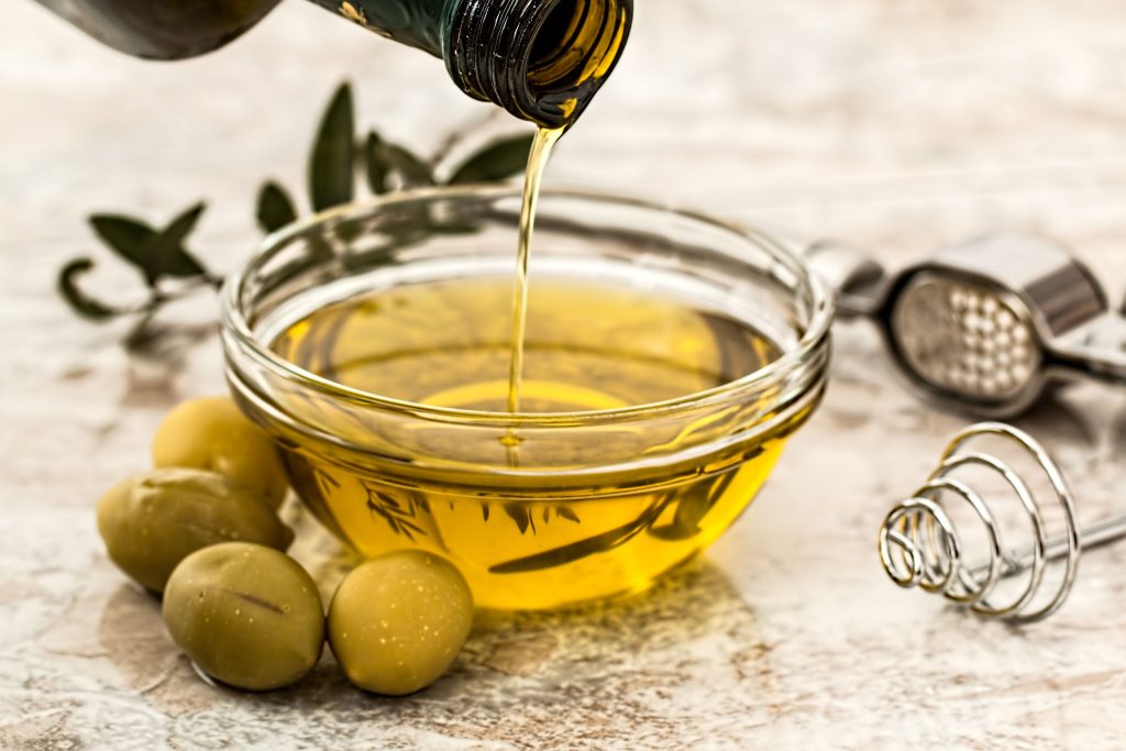 olive oil in a jar